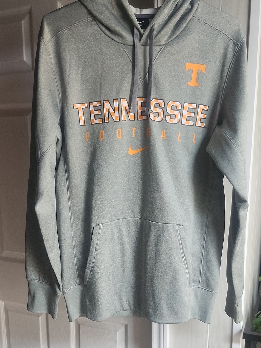 Nike Gray and Orange Tennessee Football Pull Over Hoodie